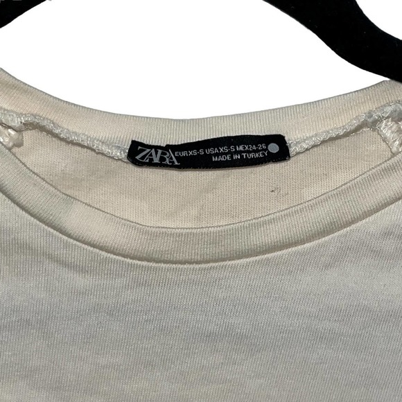 ZARA Cutout Long Sleeve Crop | Knit Sleeves | Size X-Small - Picture 2 of 3